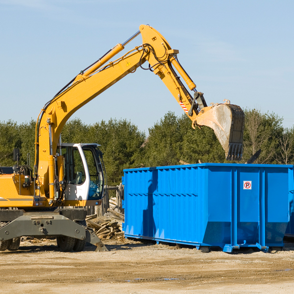 what size residential dumpster rentals are available in Tallulah Falls GA